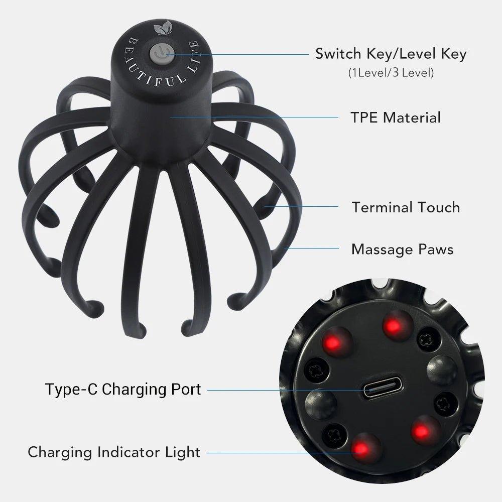 Octopus Claw Head Massager - cdr